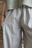 Arbi Gingham 7/8 Barrel Pant Khaki